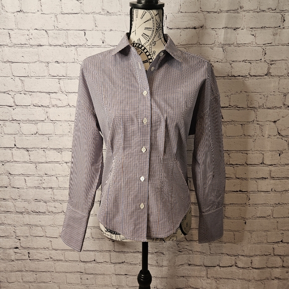 Heather Harlan size small womens multi colored striped fitted button up - Picture 1 of 12